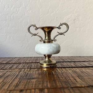 Vintage Brass and Marble Urn